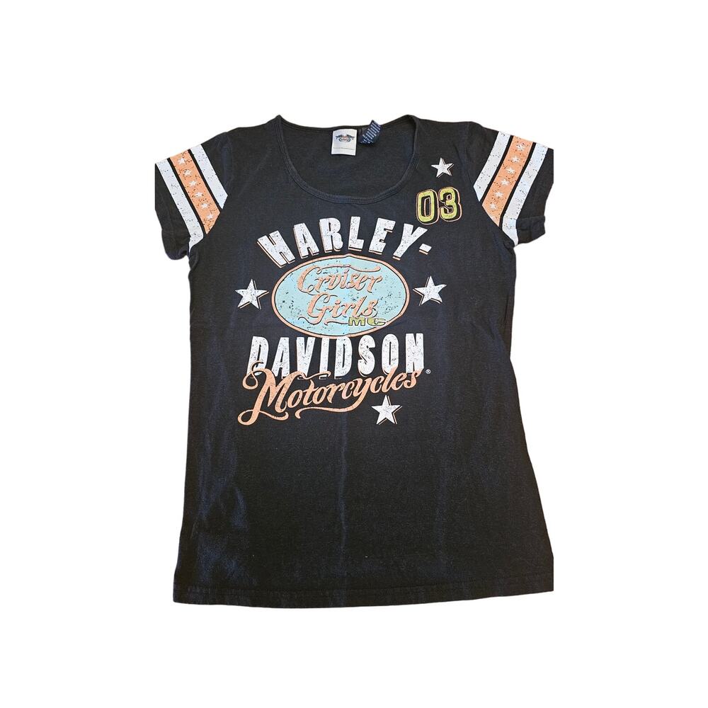 Black Harley Davidson motorcycles graphic shirt size XL